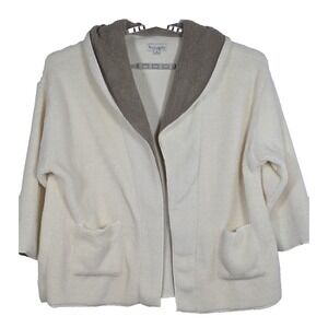 Koolaburra UGG Women 3X Shawl Collar Fleece Open Front Cardigan Beige Cozy Soft